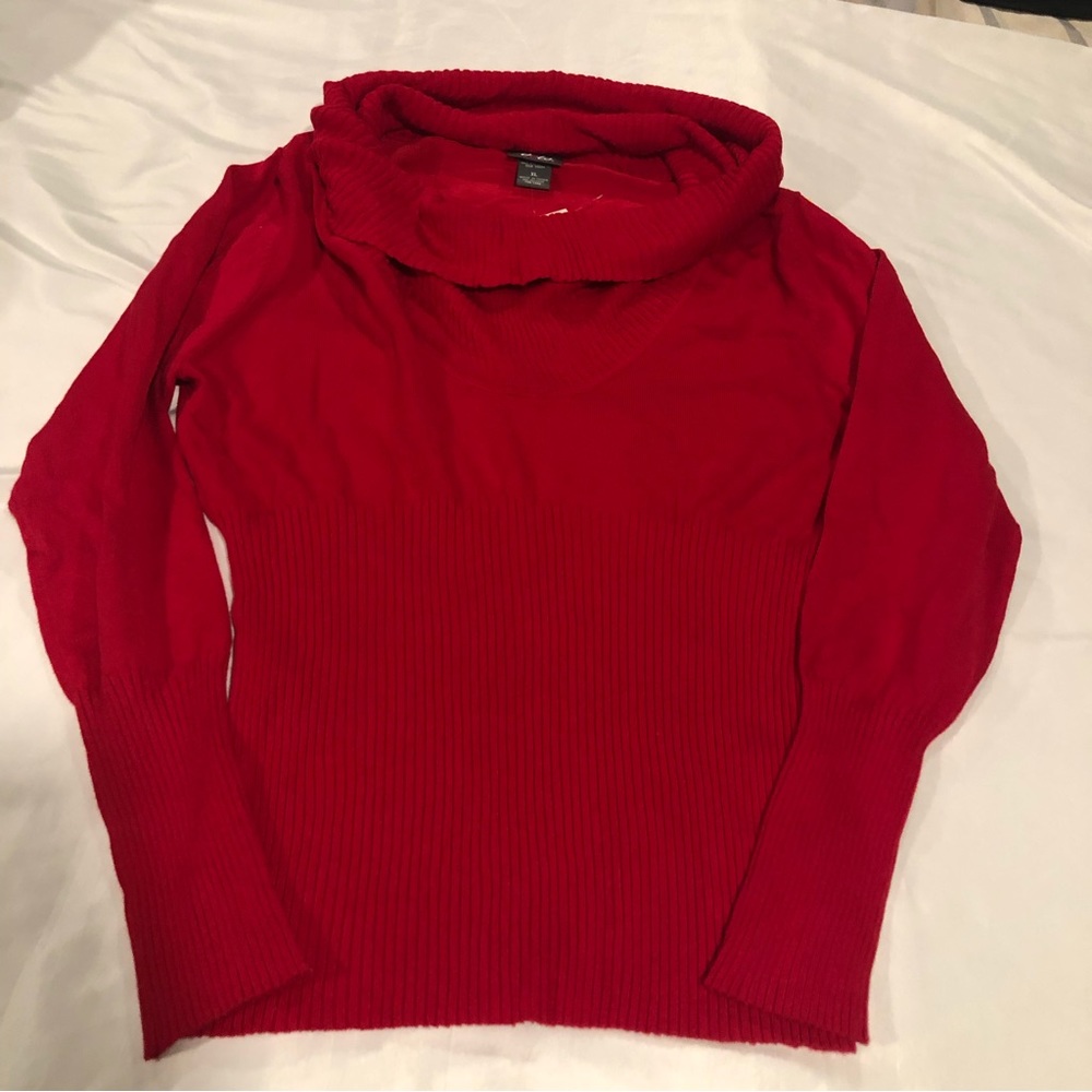 Dots Cowl Neck Sweater Top, XL